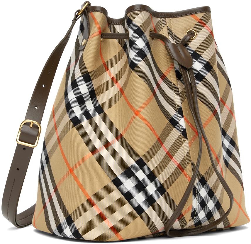 【BURBERRY】BUCKET BAG Burberry Check Drawstring Bucket Bag | Neiman Marcus
