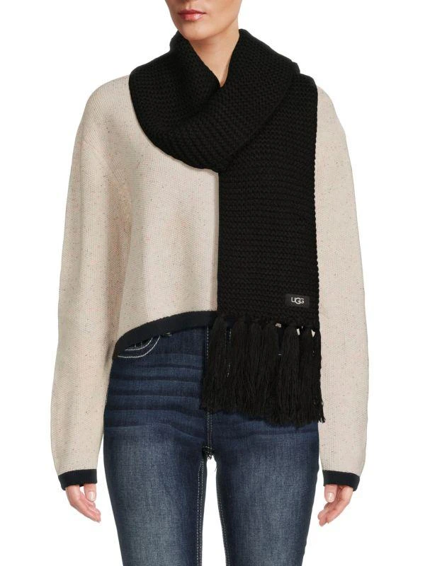 UGG Textured Wool Blend Scarf 1