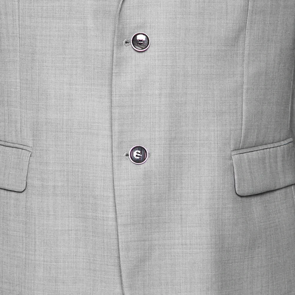 Balmain Balmain Vintage Grey Wool 7 Slim Fit Singe Breasted Suit XXXL 4