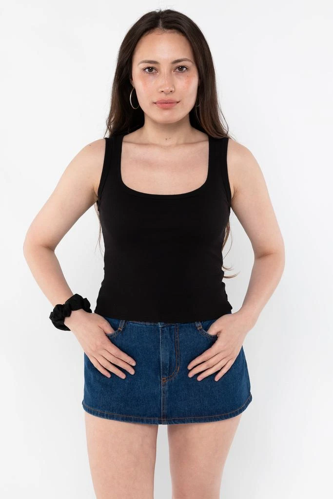 Los Angeles Apparel 43055 - Baby Rib Square Neck Tank Top 1