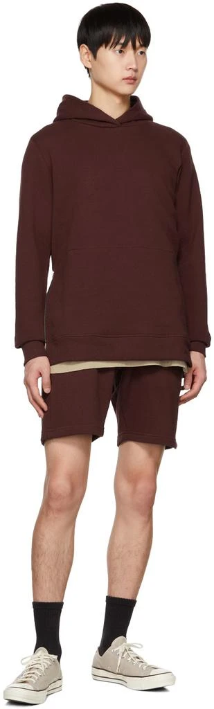 John Elliott Burgundy Hooded Villain Hoodie 4