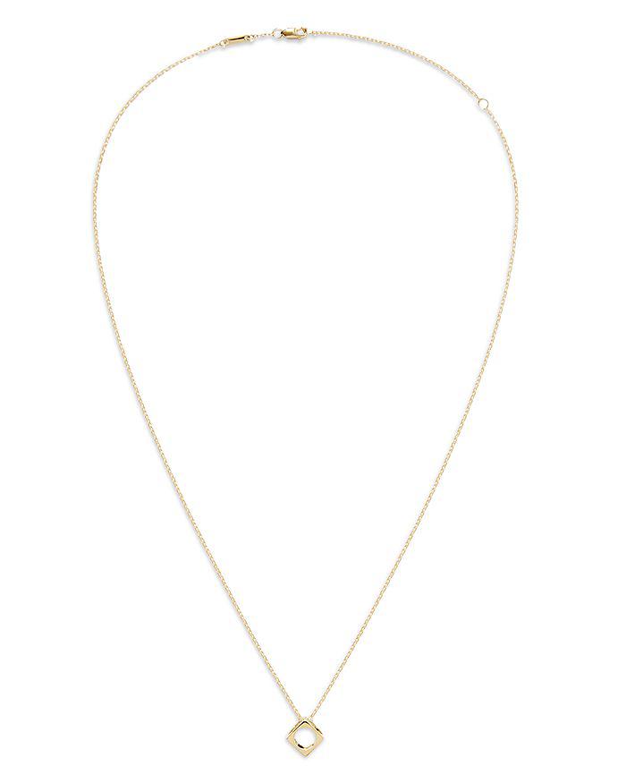 Dinh Van Open Cube Pendant Necklace in 18K Yellow Gold, 15.74"-17.71"