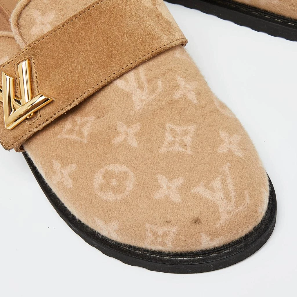 Louis Vuitton Louis Vuitton Beige Monogram Wool LV Cosy Flat Clogs Size 38 7