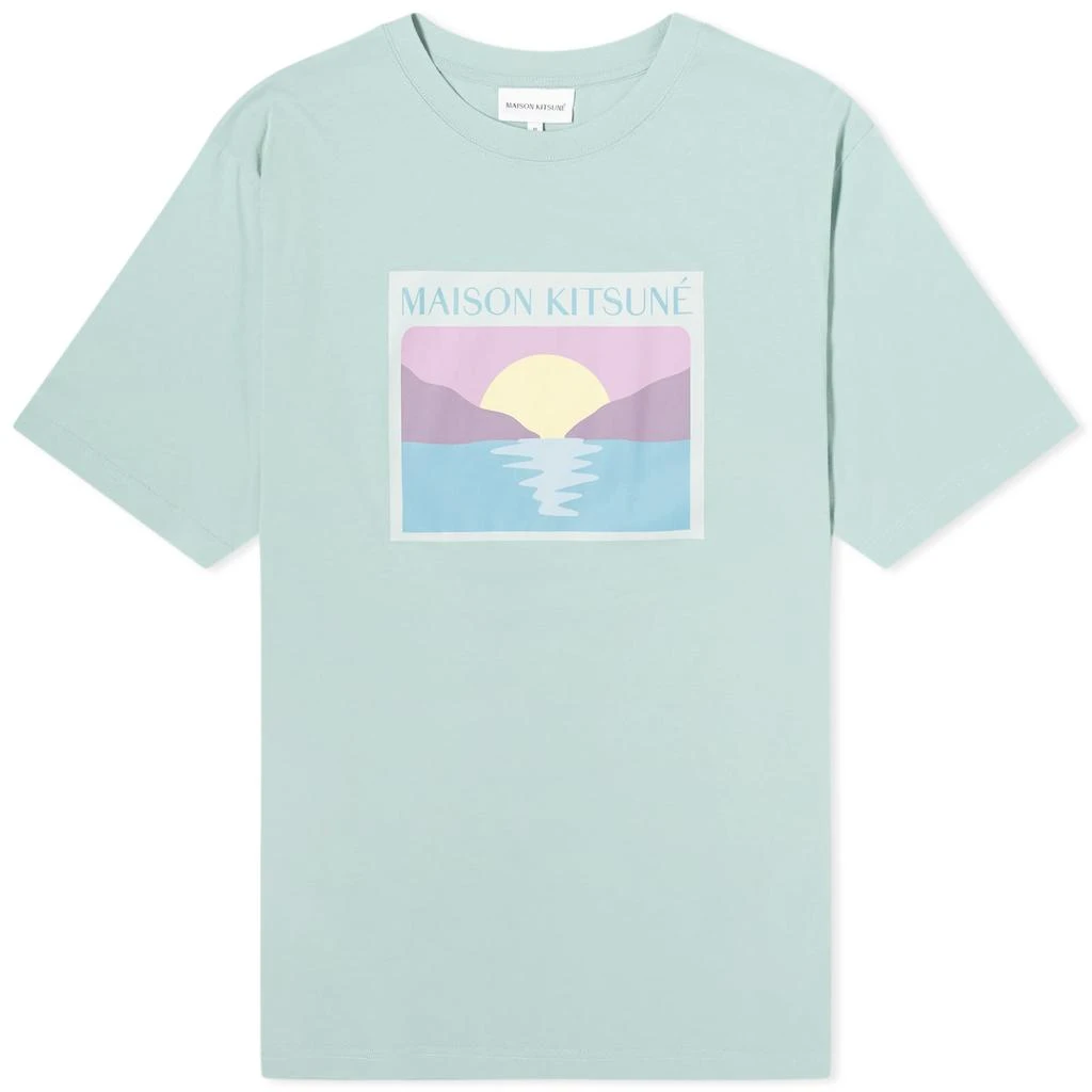 Maison Kitsune Maison Kitsuné Sunset Postcard Comfort T-Shirt 1