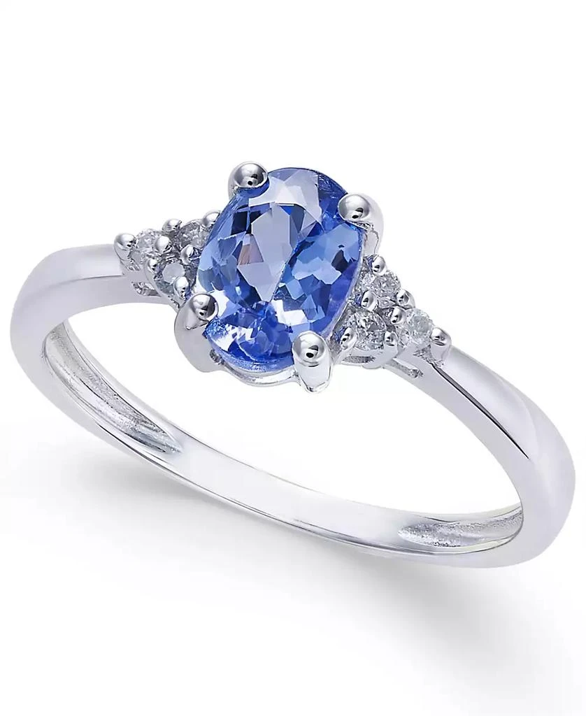 Macy
s Sapphire (9/10 ct. t.w.) and Diamond Accent Ring in 14k White Gold (Also Available in Tanzanite, Emerald and Ruby)