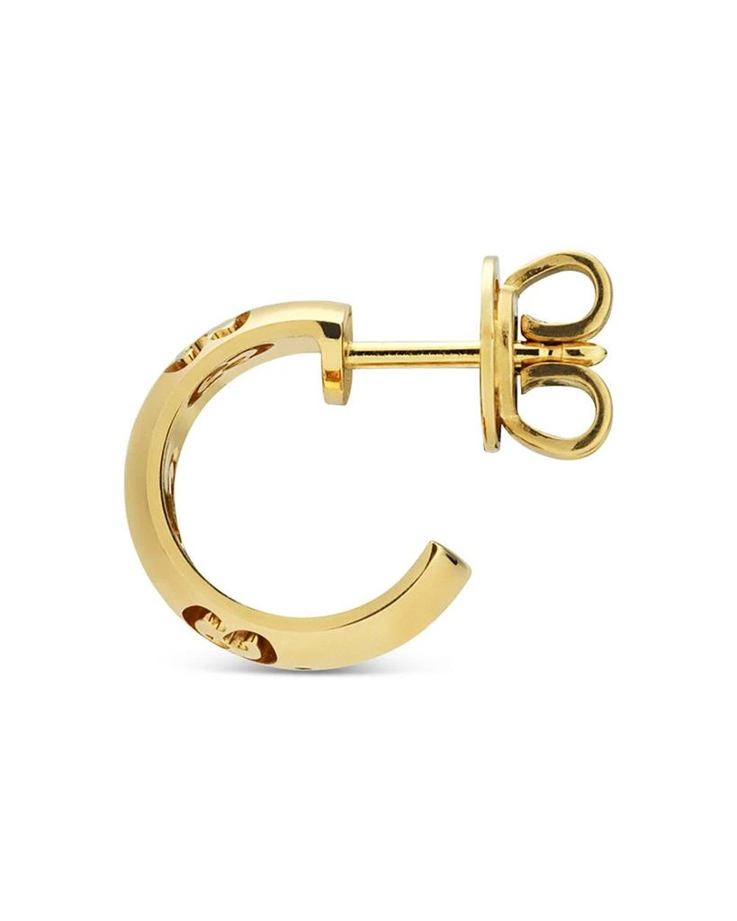 Gucci 18K Yellow Gold Icon Logo Hoop Earrings 3