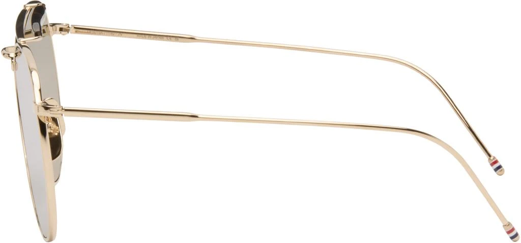 Thom Browne Gold Aviator Sunglasses 3