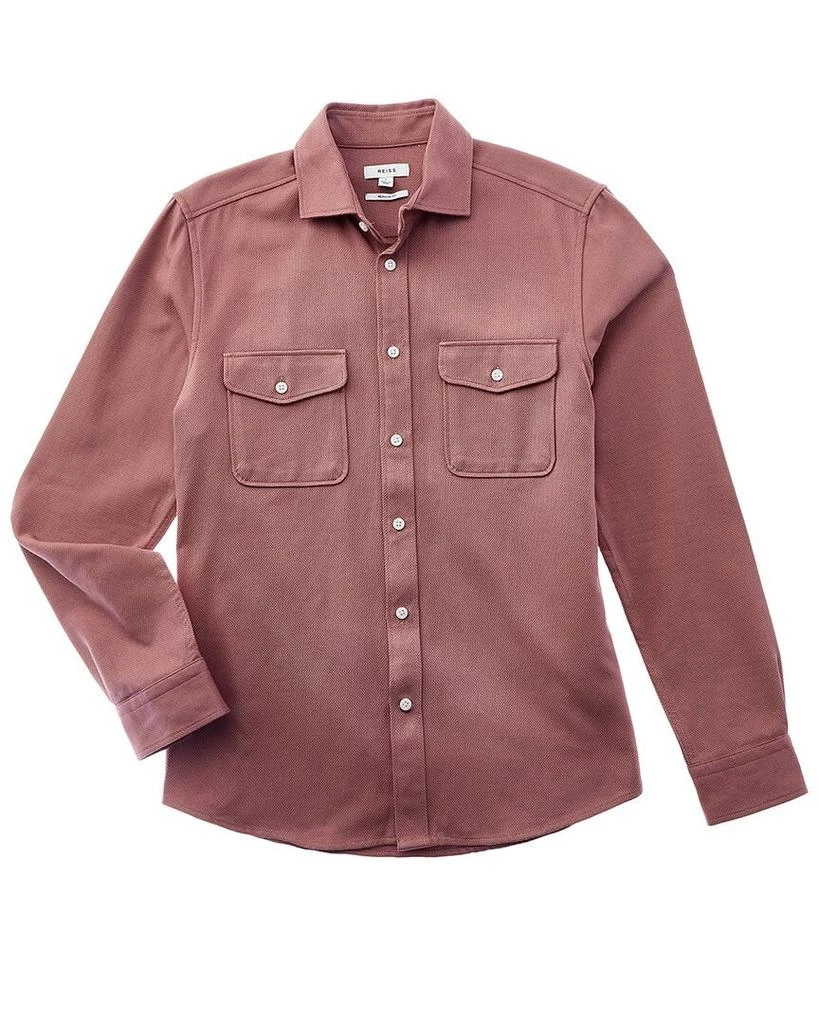 REISS Arlo Textured Canvas Shirt 1