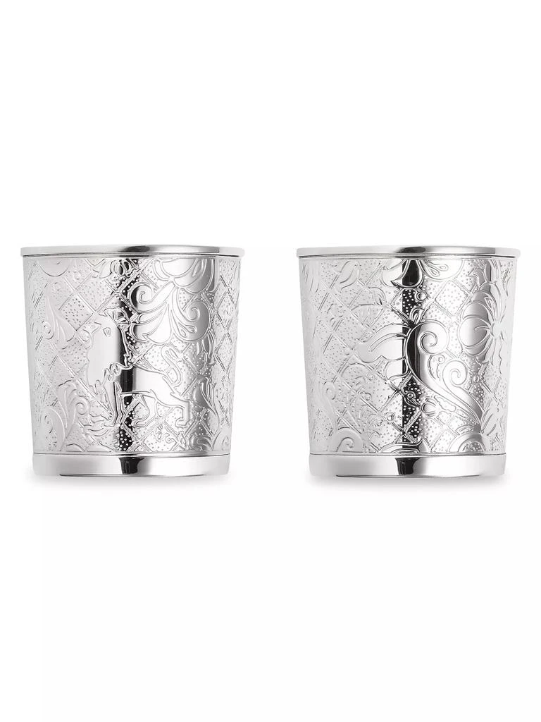 Christofle Jardin D'Eden Set of 2 Silverplated Shot Glasses 1