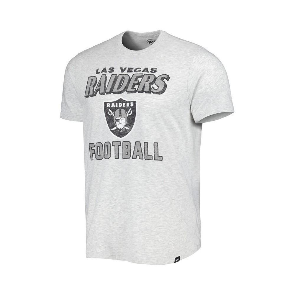 '47 Brand Men's Heathered Gray Distressed Las Vegas Raiders Dozer Franklin Lightweight T-shirt