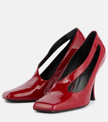 Khaite Eva 100 cutout patent leather pumps 4