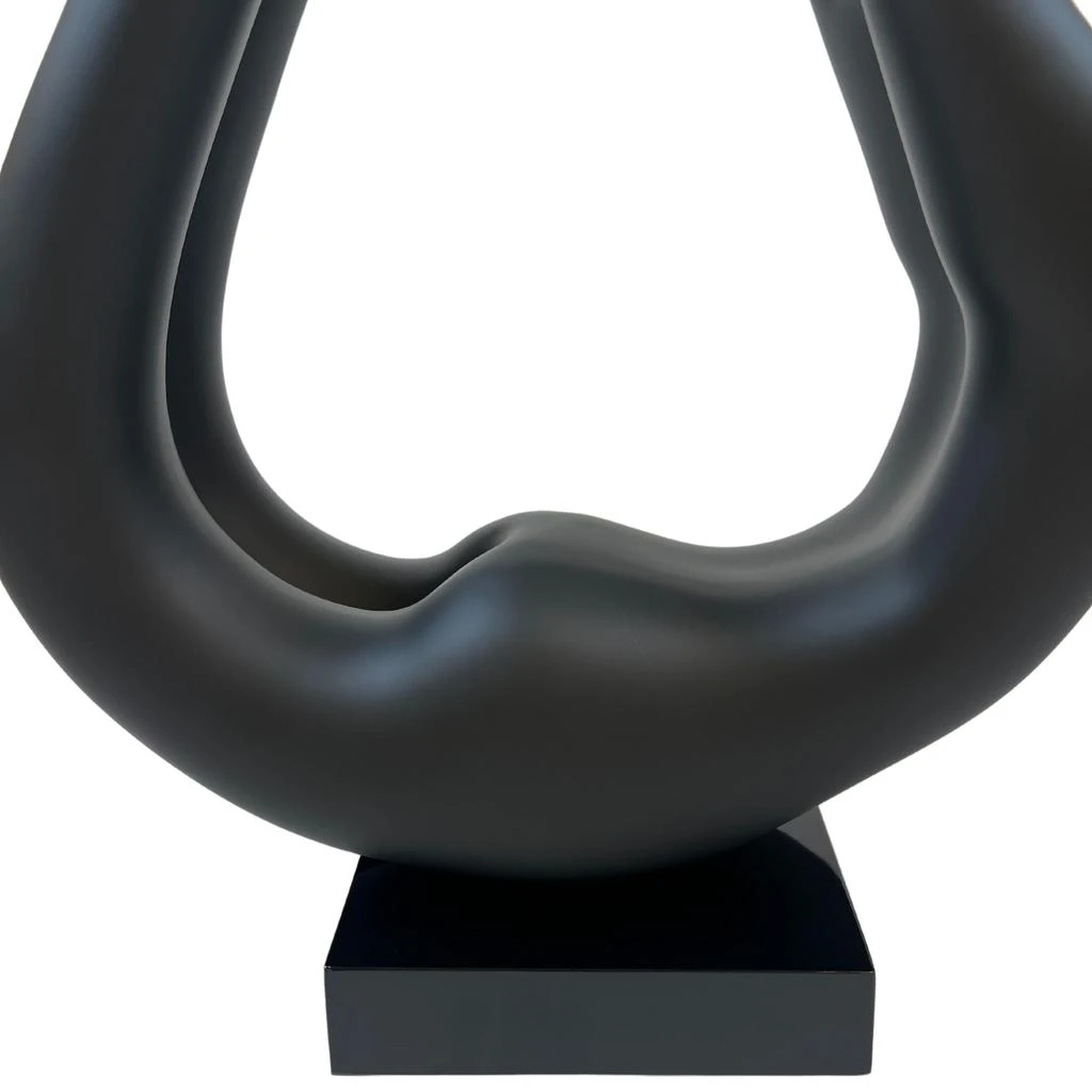 Finesse Decor Yoga Black Sculpture - White Base 4