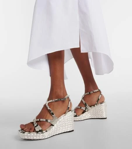 Jimmy Choo Ayla 85 leather espadrille wedges 4