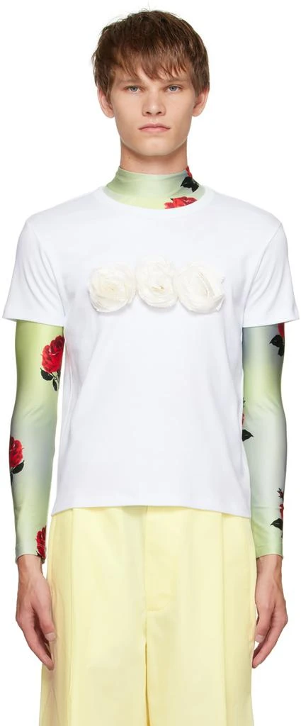 Meryll Rogge White Floral T-Shirt 1