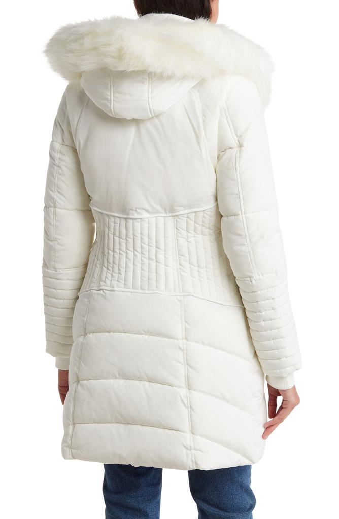 NOIZE Gigi Vegan Faux Fur Trim Quilted Parka