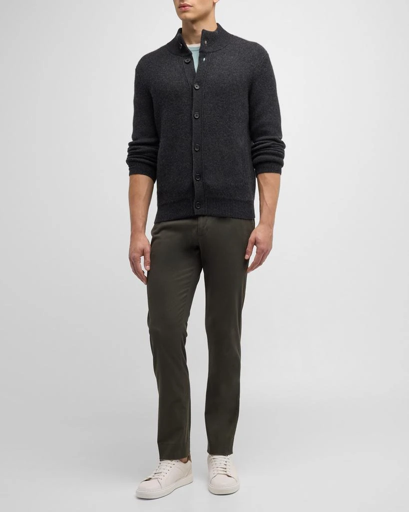 Neiman Marcus Men's Mock Neck Cashmere Cardigan 3
