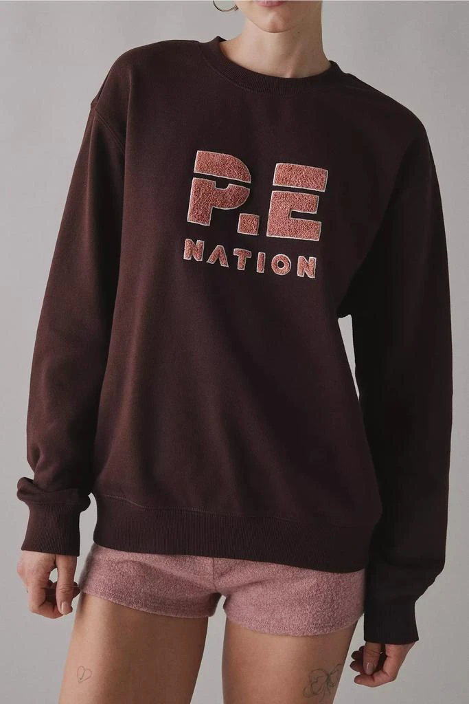 P.E Nation P.E Nation Heads U 2 Sweat Mahogany Crew Neck Pullover 2