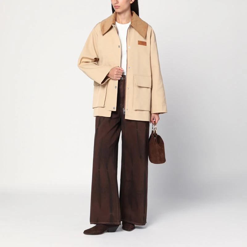 Ganni Wide-leg brown jeans 2