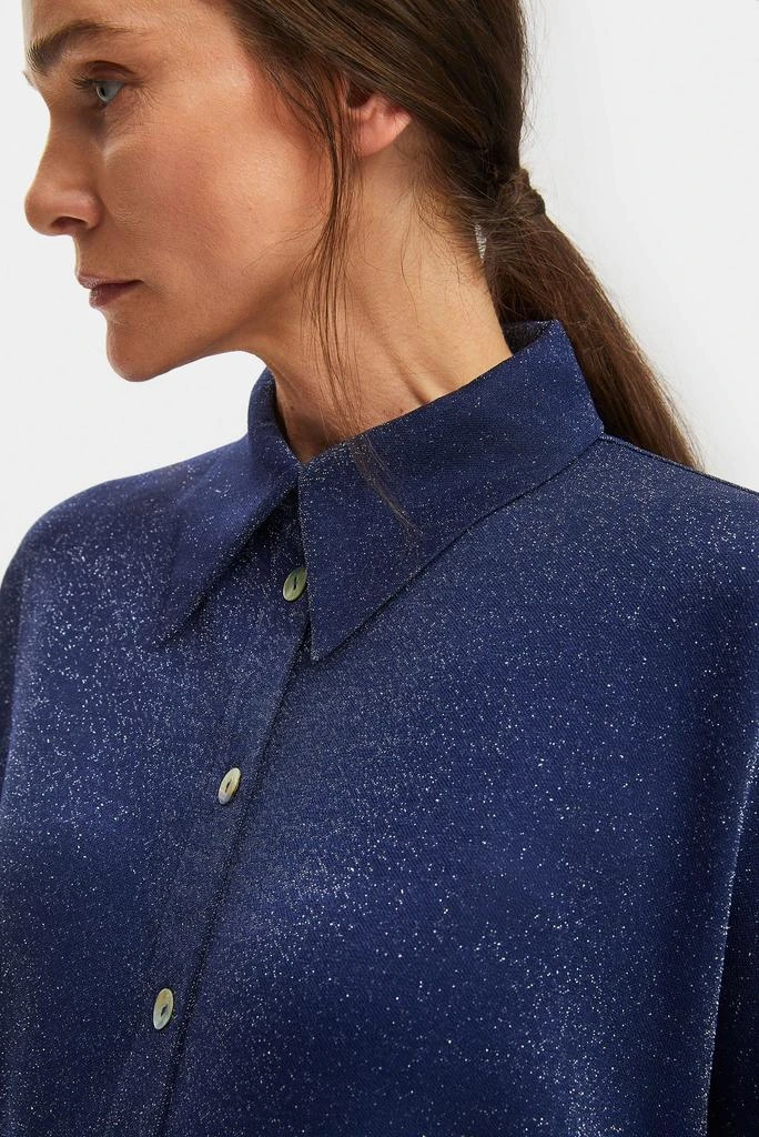 Sleeper Cosmos Oversized Lurex Pajamas Set in Navy 6