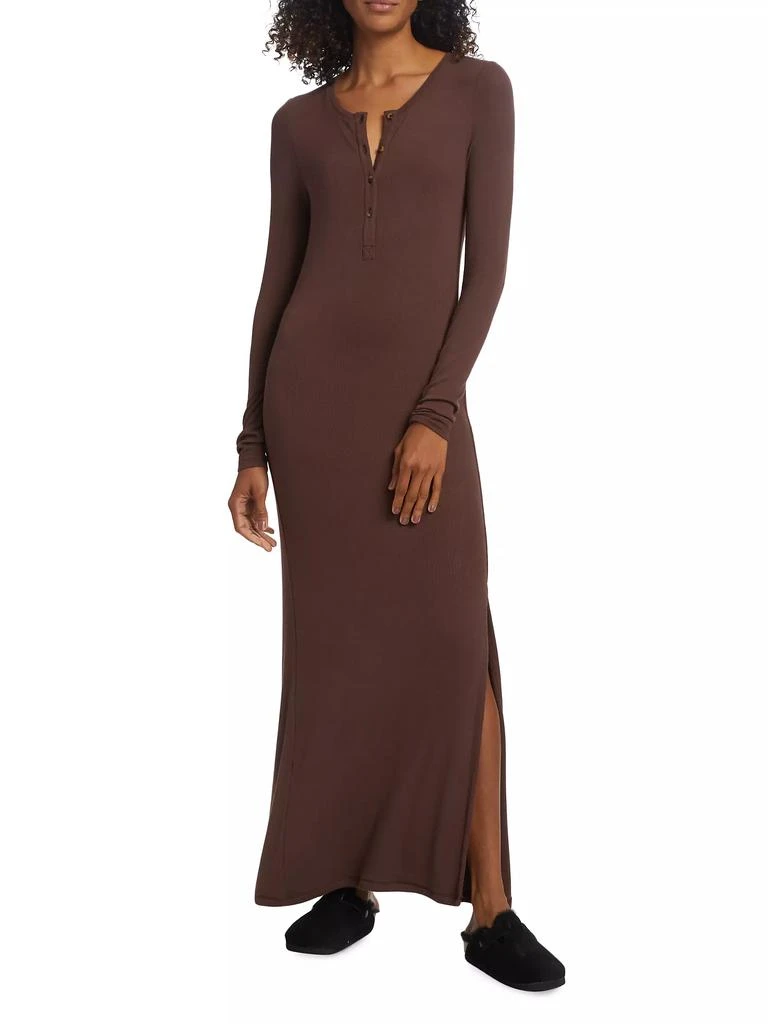 ATM Anthony Thomas Melillo Modal Rib Henley Maxi Dress 3