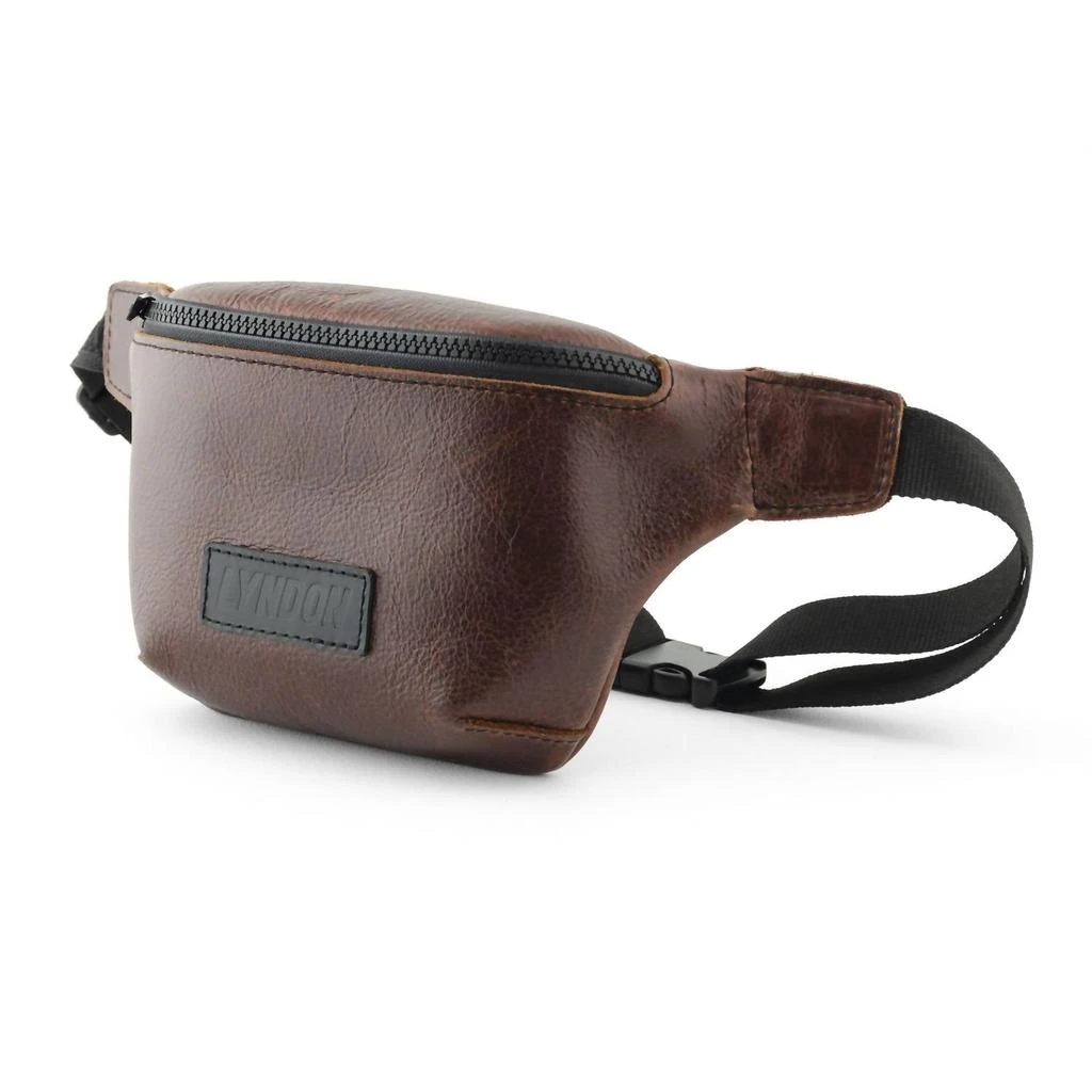 Lyndon Men's Leather Belt Bag Fanny Pack In Sand 2