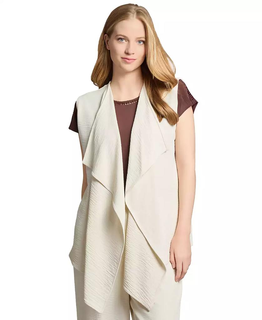 JONES NEW YORK Women's Cascade-Lapel Open-Front Vest