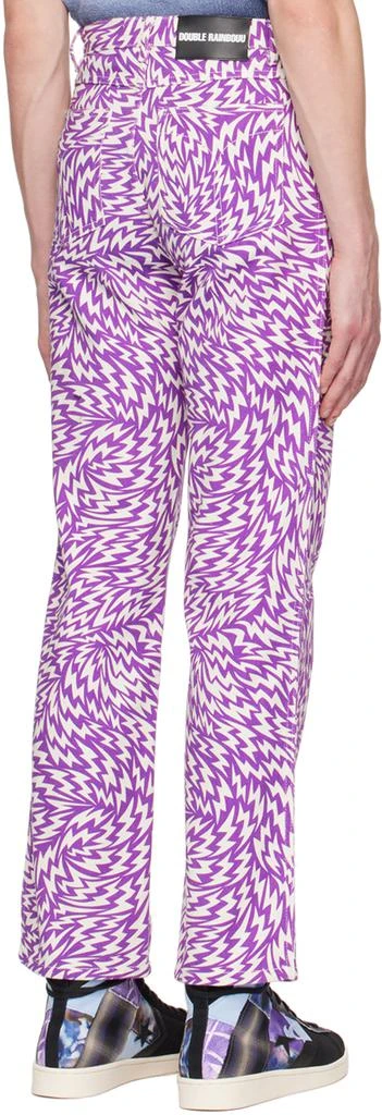 Double Rainbouu Purple & White She's Electric Trousers 3