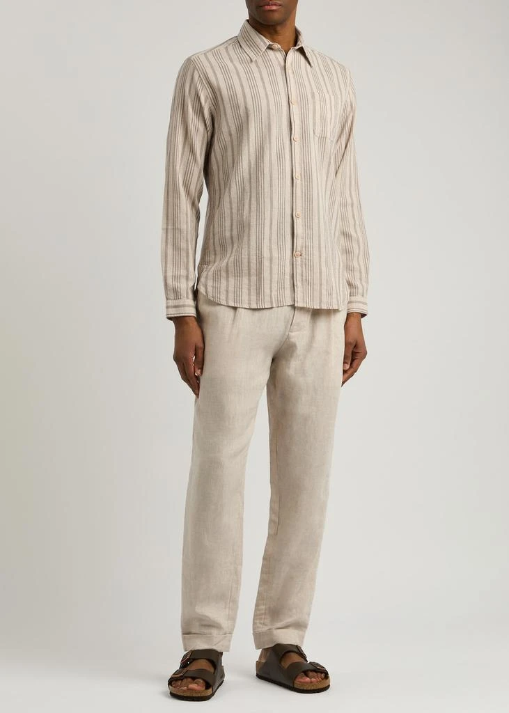 Oliver Spencer New York Special striped cotton-blend shirt 4