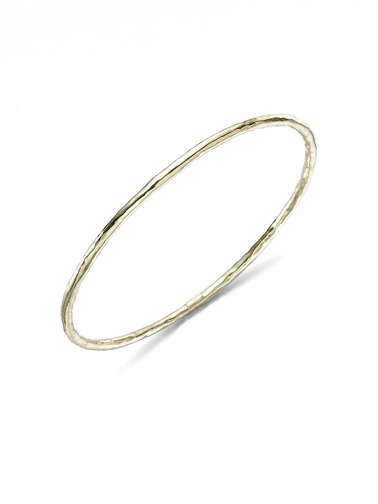 Ippolita Classico Thin 18K Yellow Gold Hammered Bangle Bracelet 1