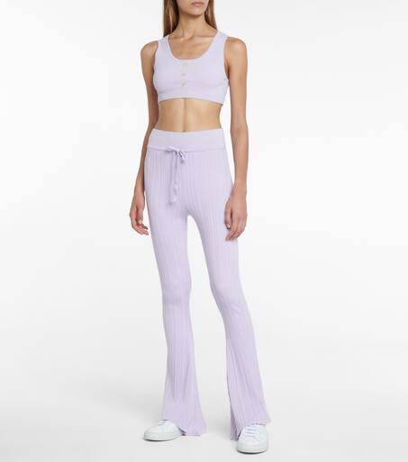 Live The Process Henley ribbed-knit bralette