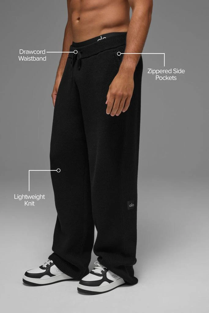 Alo Domain Rib Knit Sweatpant - Green Olive 2