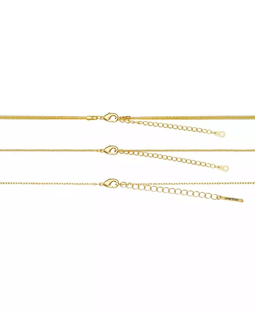 Unwritten Malachite Clover and Cubic Zirconia Bezel Layered Necklace Set 2