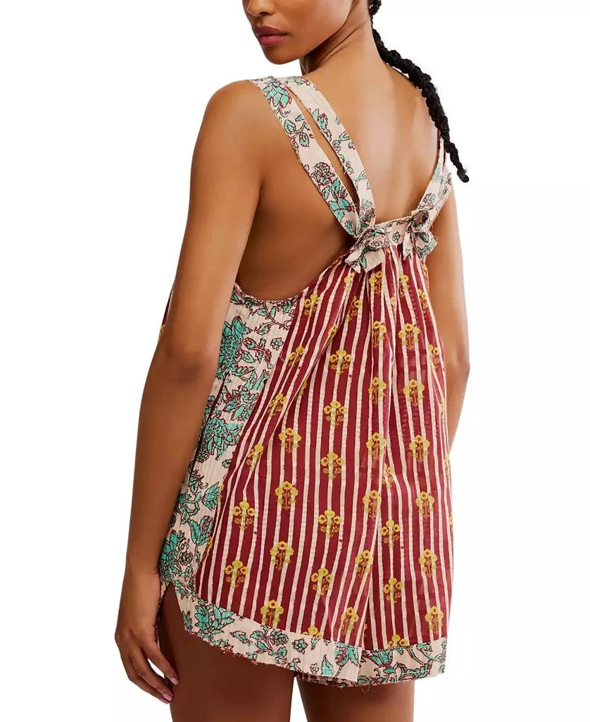 Free People Women's Port Au Prince Printed Cotton Sleeveless Romper 2