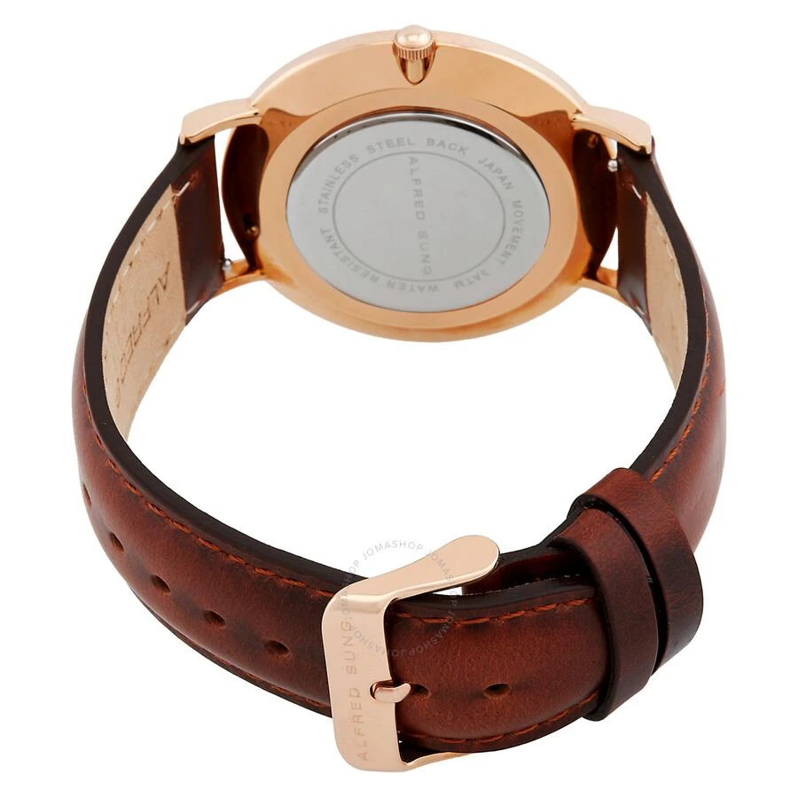 Alfred Sung Ultra Slim Quartz White Dial Watch AS7103RL-5A7 3