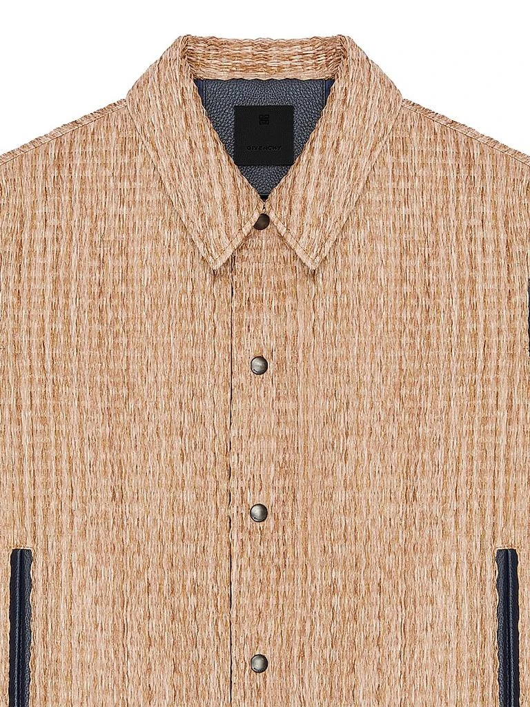 Givenchy Le Clos Varsity Jacket in Raffia and Leather 5