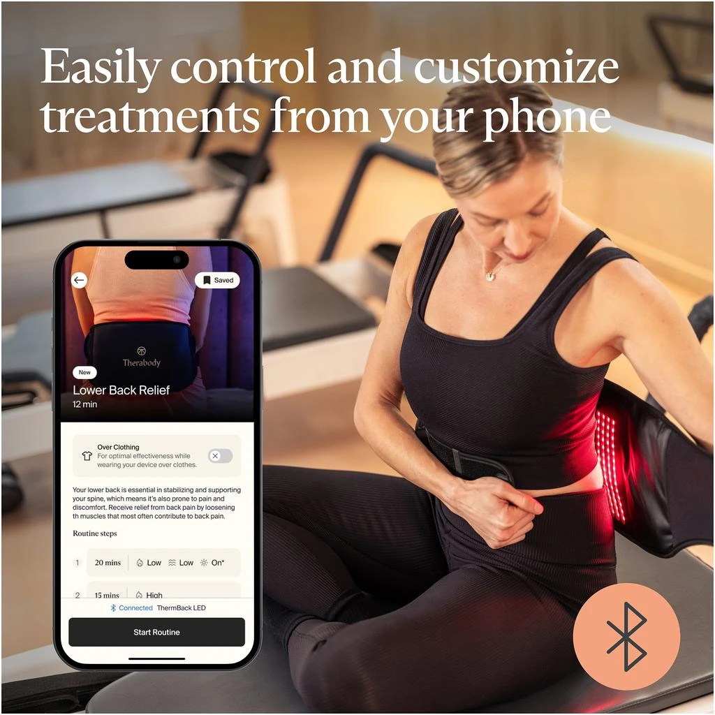 Therabody ThermBack Heat, Vibration & LED Wrap for Back Pain 8