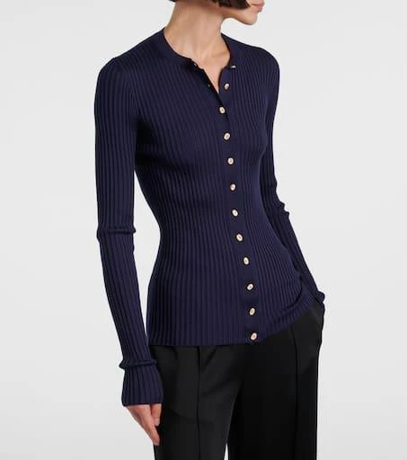 Jil Sander Ribbed-knit silk cardigan 5