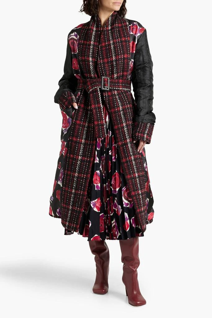 MARNI Checked wool-blend tweed coat 5