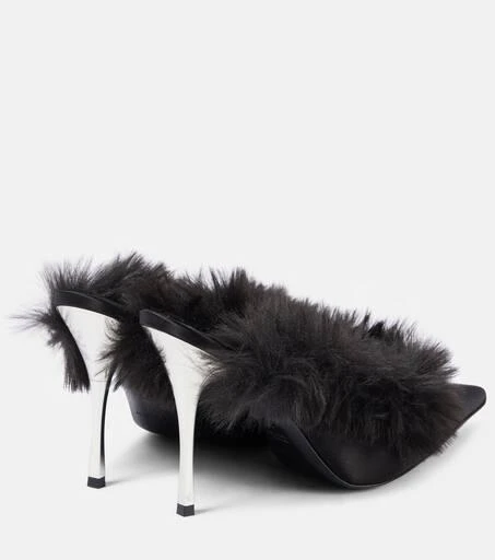 Magda Butrym Faux shearling leather mules 2