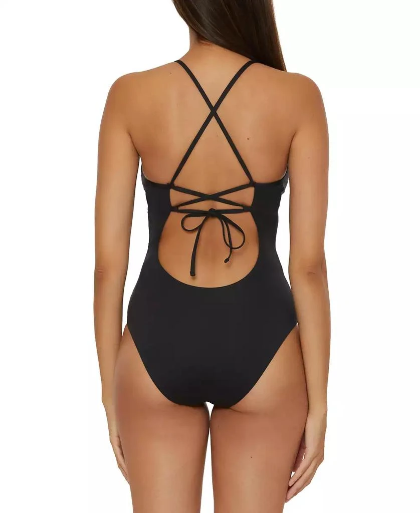 Becca Women's Plunge-Neck One-Piece Swimsuit 3