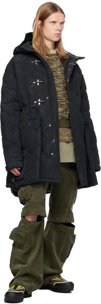 ANDERSSON BELL Black Lace-Up Fishtail Coat 4