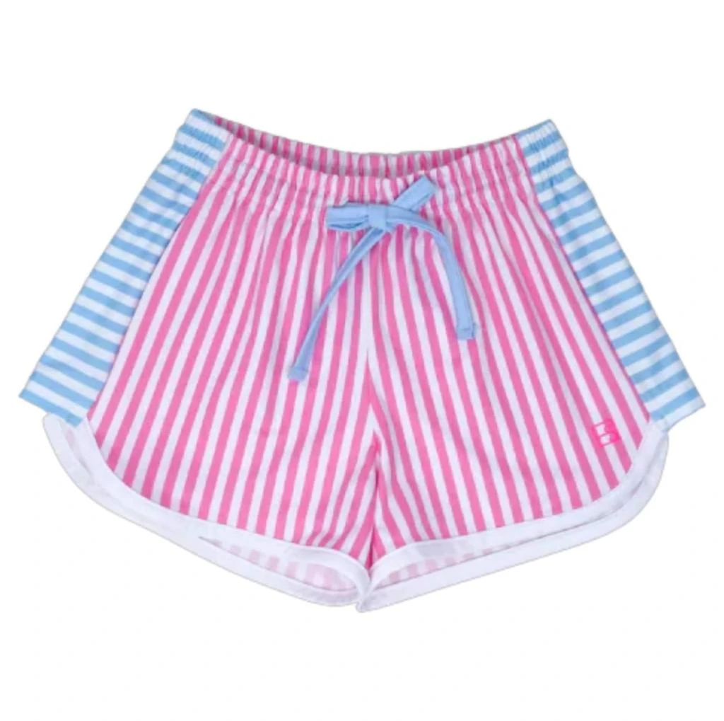 Set Fashions Kids Annie Shorts In Pink Blue Stripe