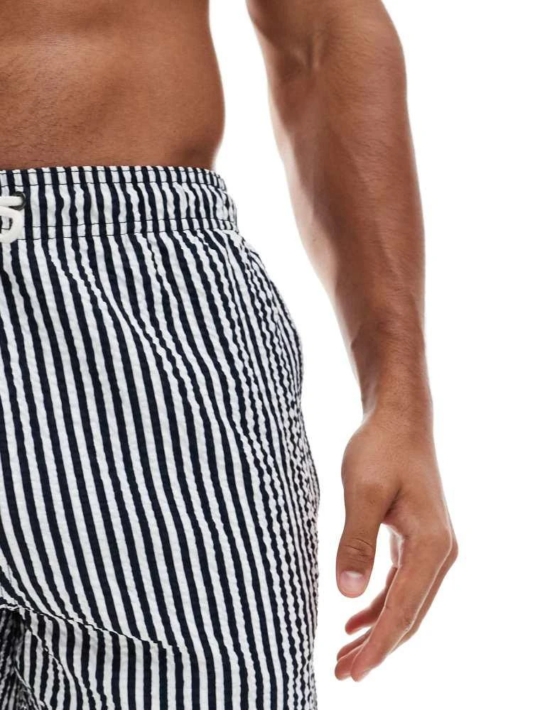 Regatta Regatta Loras swim short in navy seersucker stripe 2
