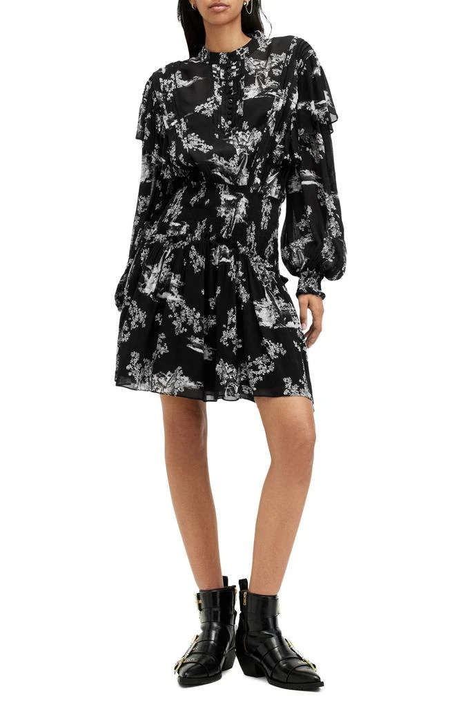 the long dress LONG NEUTRAL DRESS WITH CAPE