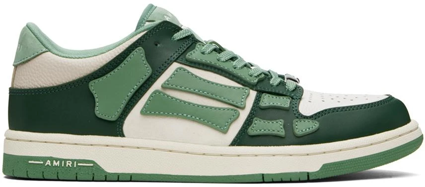 AMIRI Green & Beige Skel Top Low Sneakers 1