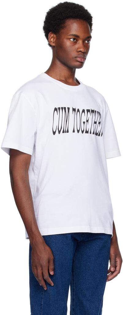 Carne Bollente SSENSE Exclusive White 'Cum Together' T-Shirt