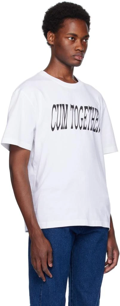 Carne Bollente SSENSE Exclusive White 'Cum Together' T-Shirt 2