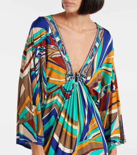 Camilla Draped printed jersey maxi dress 4
