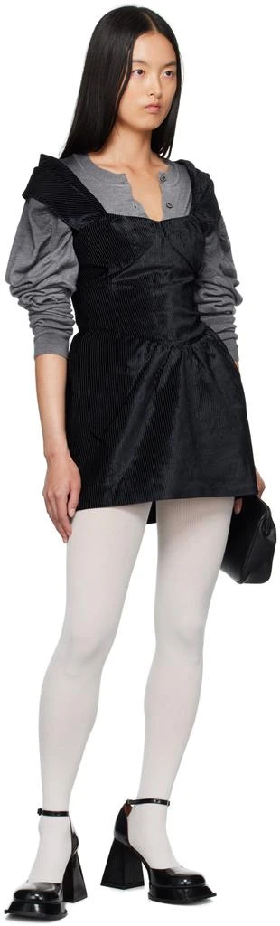 Shushu/Tong Black Sweetheart Neck Minidress 5