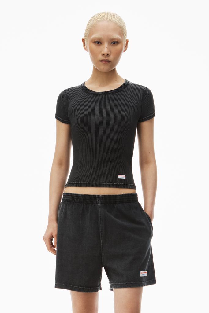Alexander Wang short-sleeve tee in ribbed cotton